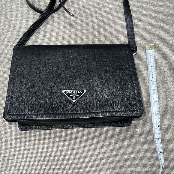 Prada Glace Calf Pattina Leather Crossbody-Color:Nero-Authentic-EUC - Picture 14 of 14